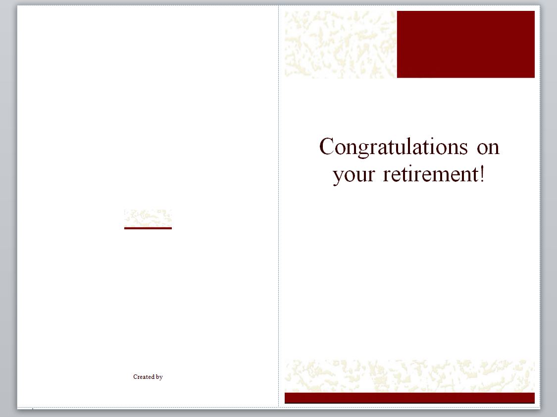 Retirement Card Template  Retirement Cards Pertaining To Retirement Card Template