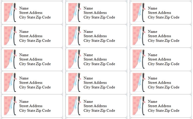 microsoft word address label templates cute