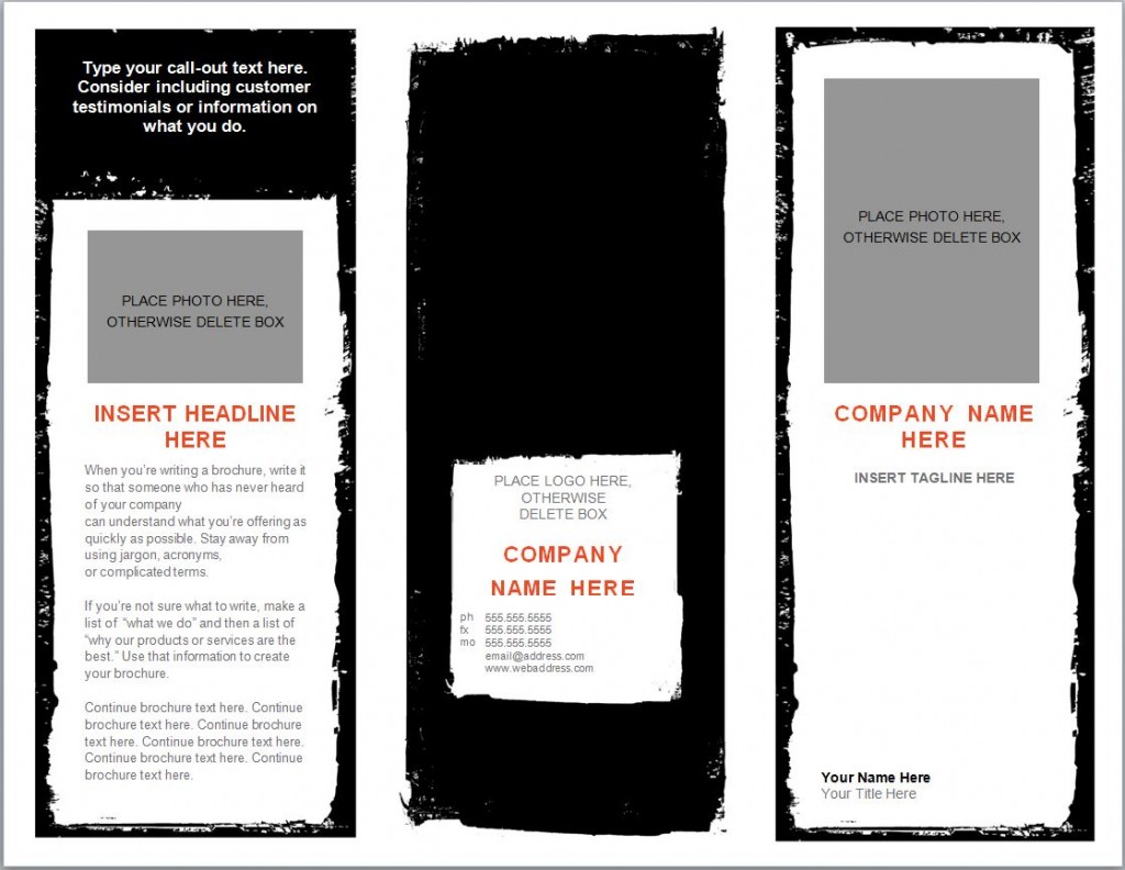 Microsoft Word Publisher Brochure Template