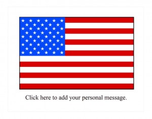 American Flag Window Decal Template