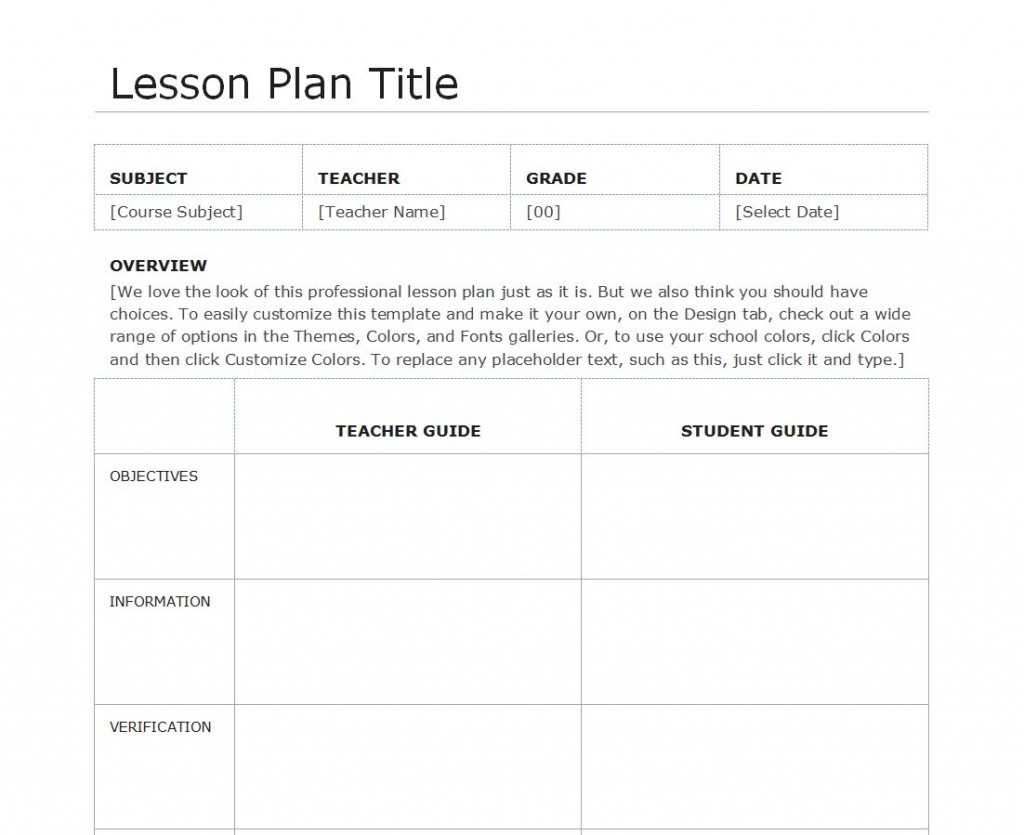 free printable daily lesson planner