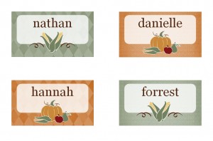 Thanksgiving Place Cards Free