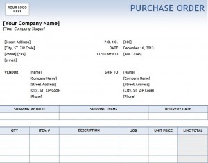 Free Excel Purchase Order Template