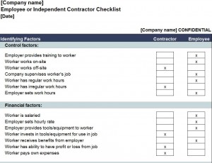Free Independent Contractor Checklist