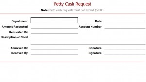 Free Petty Cash Request Form