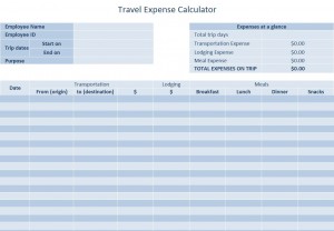 Free Travel Expense Template