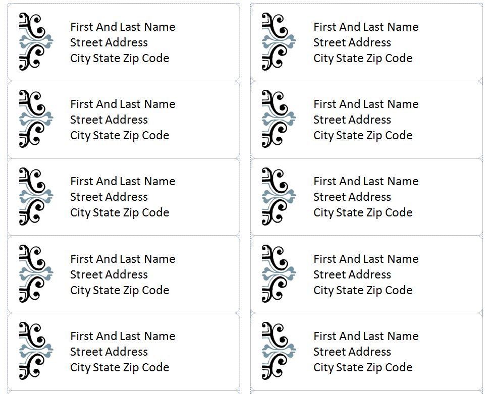 Word Labels Templates 30 Per Sheet