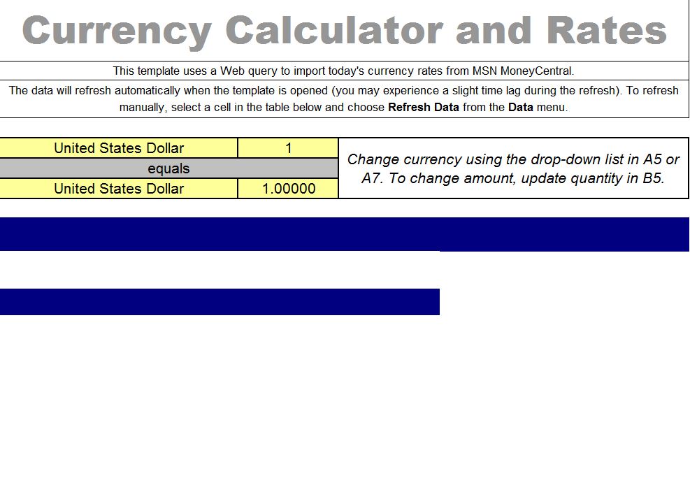 Free Currency Exchange Rate Calculator