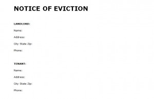 Free Eviction Notice Form