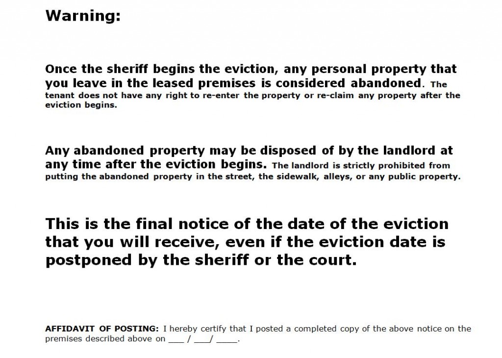 Free Eviction Notice Template