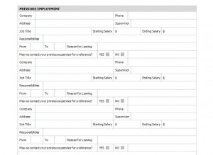 Job Application Form Template Free