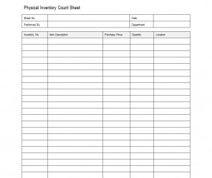 Sample Inventory Sheet Excel