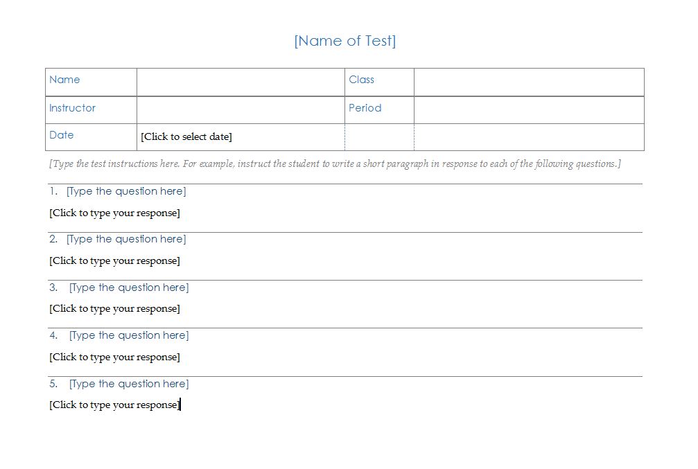 outline template