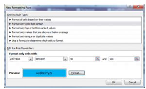 Highlighting Values in Excel