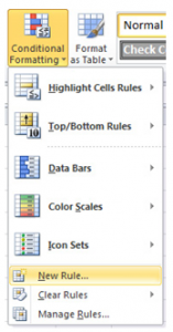 Highlighting Values in Excel