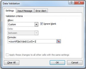 Prevent Duplicates in Excel 1