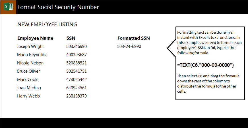 Format Social Security Numbers