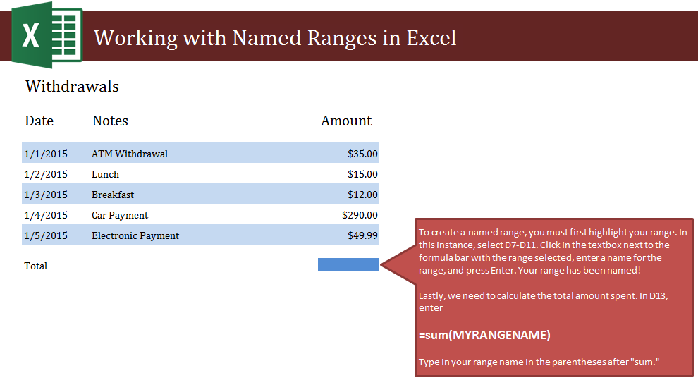 Named Ranges In Excel 1288