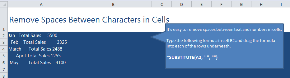 Replace Space Between Words In Excel