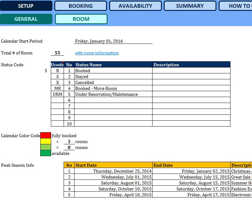 Hotel Room Booking Template