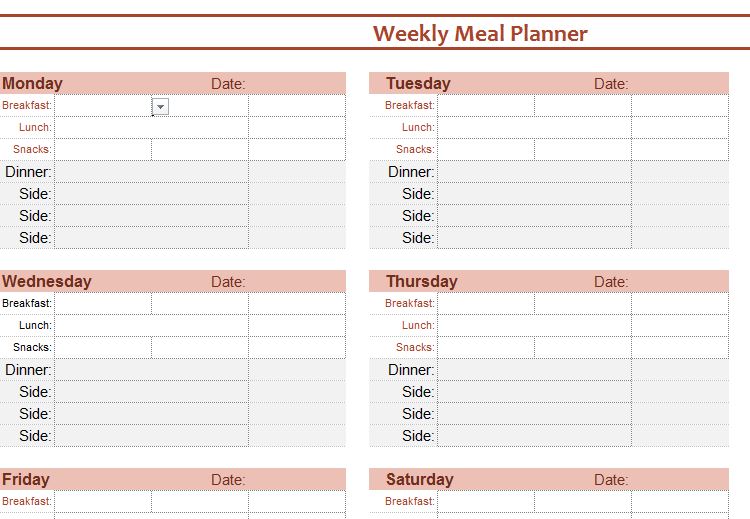 Meal Planner Book