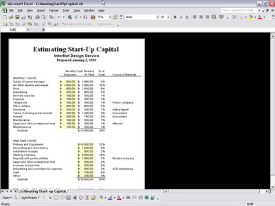 Start Up Capital Estimation