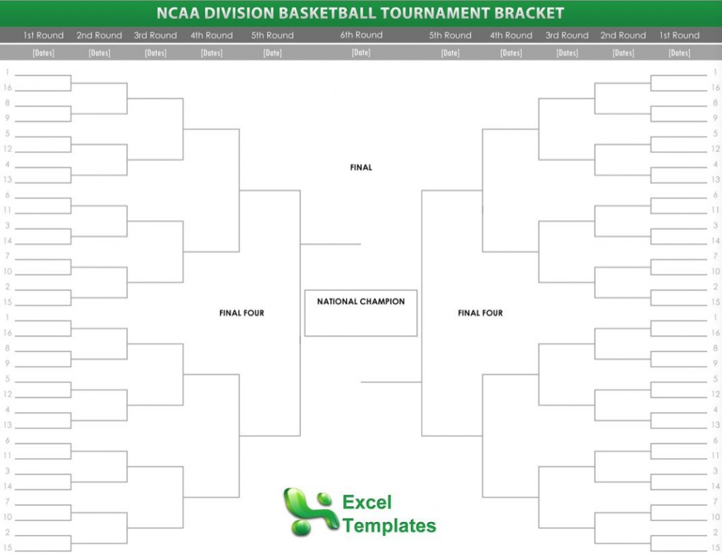 march madness bracket template
