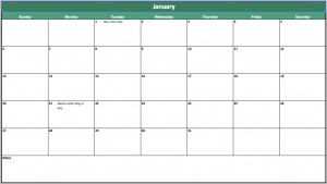 free event calendar template for excel
