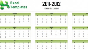 Academic Calendar Template 2011