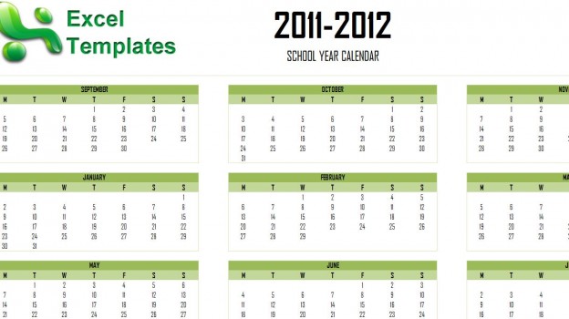 FREE 2011 2012 Academic Calendar Template Academic Calendar Template