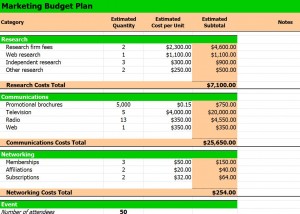 Excel Marketing Project Plan Template