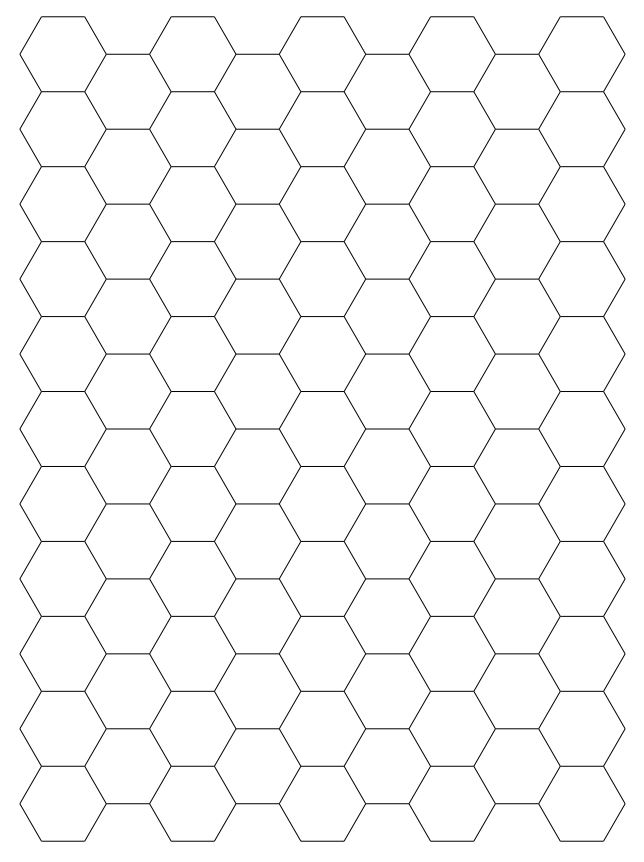 Hexagonal Printable Graph Paper