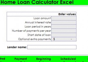 Home Loan Calculator Excel