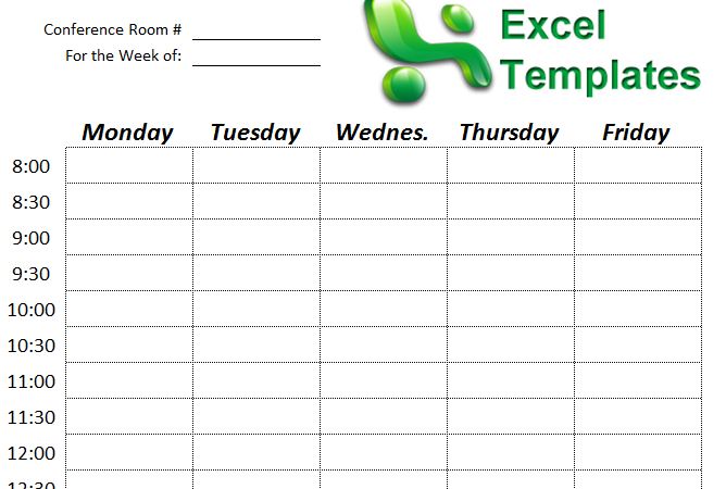 screenshot of the conference room scheduler