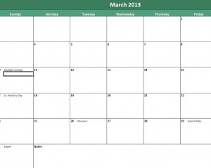 Screenshot of the versatile daily calendar template