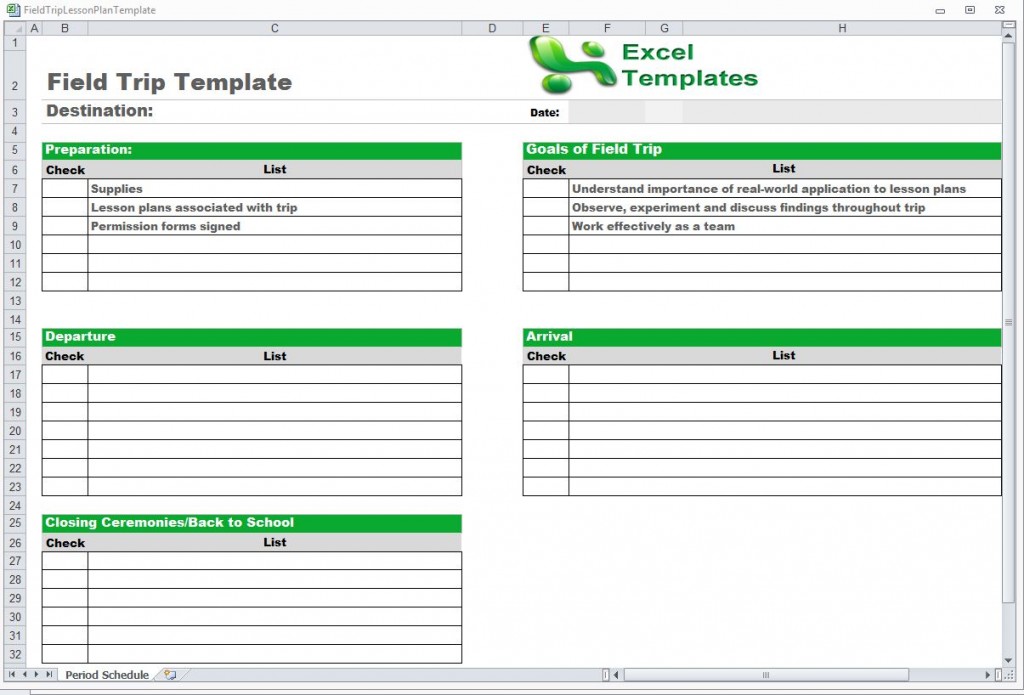 Field Trip Template from ExcelTemplates.net