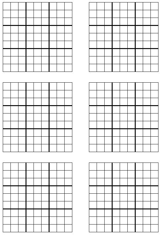 Complimentary blank printable Sudoku sheet