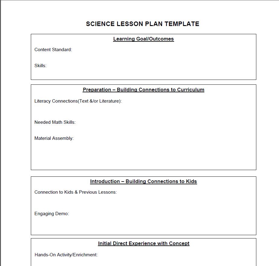 Science Lesson Plan Template from ExcelTemplates.net
