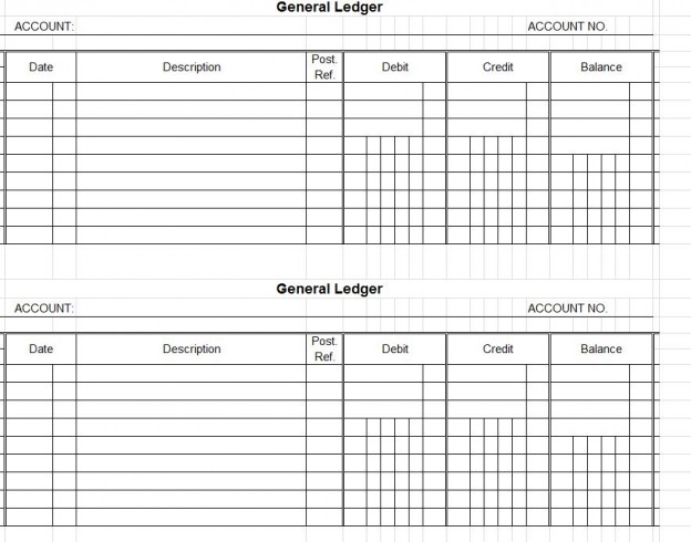 Accounting Ledger Template | Account Ledger Template