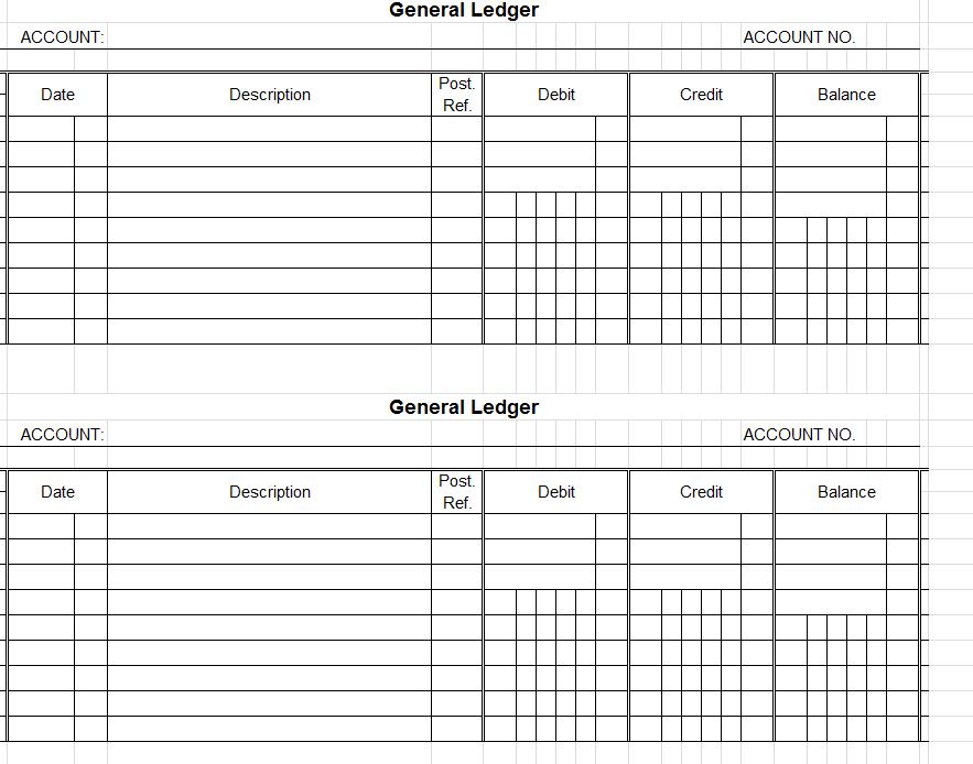 general journal template excel