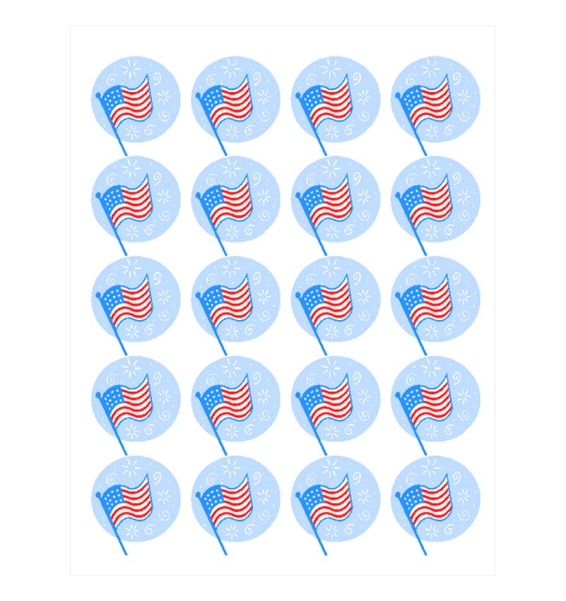 Free American Flag Stickers