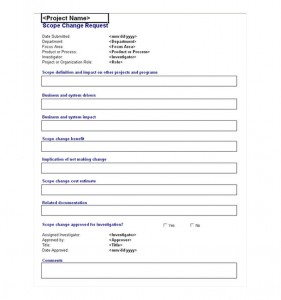 The Change Request Form Template