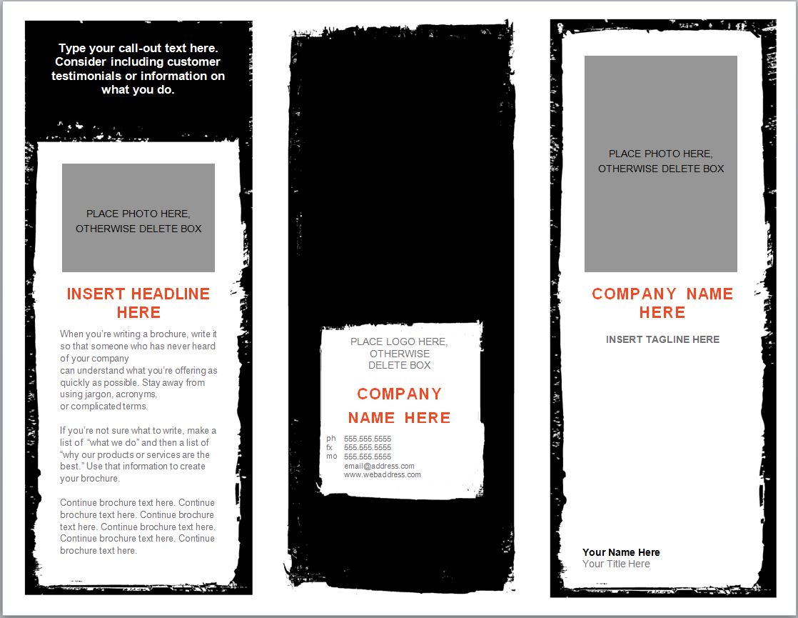 brochure templates for microsoft word 2010