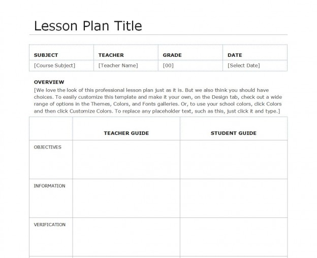 Daily Lesson Planner | Daily Lesson Planner Template