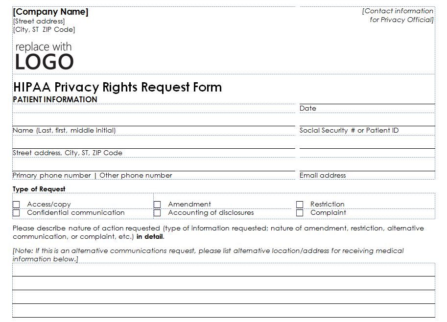 Free HIPAA Privacy Form
