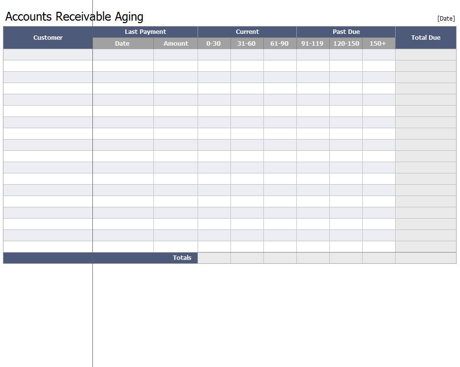 Accounts Receivable Aging Workbook Accounts Receivable Aging