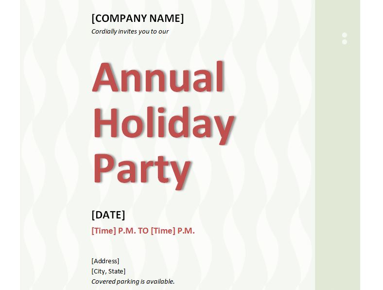 Free Company Holiday Party Invitations
