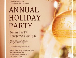 Free Corporate Holiday Party Invitations