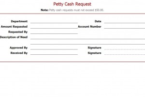 Free Petty Cash Request Template