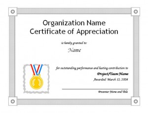 Free Certificate of Appreciation